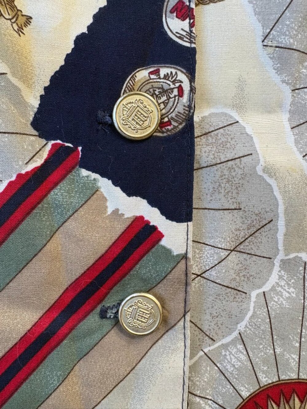 Vtg Maggie McNaughton Nautical Tapestry Vest size XL women - Picture 3 of 5